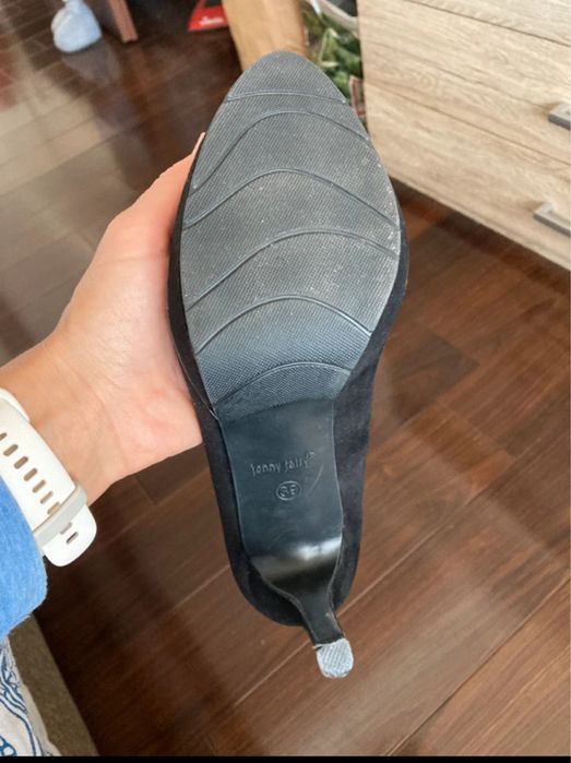 Pantofi cu toc 10 cm negrii