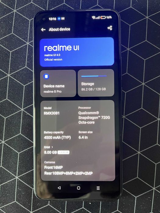 Telefon Realme 8 Pro 128 GB impecabil