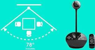 Camera videoconferinta Logitech BCC950 ConferenceCam, Full HD, telecomanda, boxe, microfon; noua, utilizabila la scoala,cursuri,meditatii online,Skype
