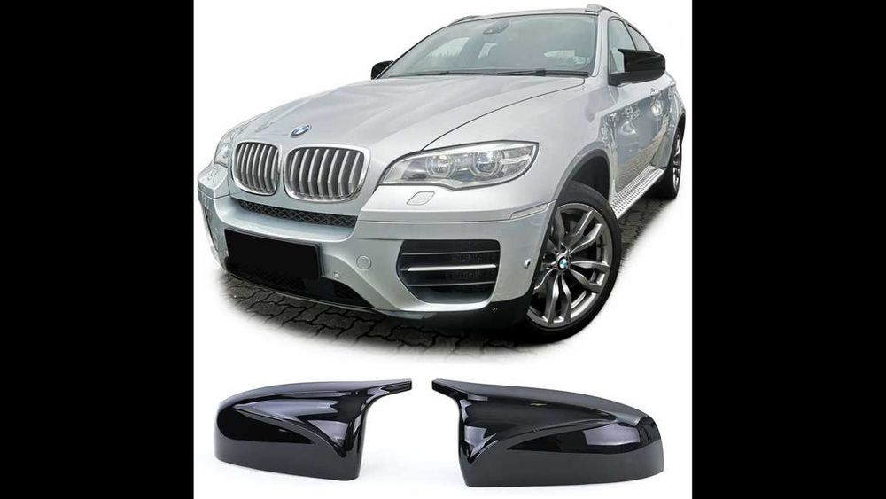 Капаци за огледала черен пиано лак Batman Style BMW X5 E70 X6 E71 E72