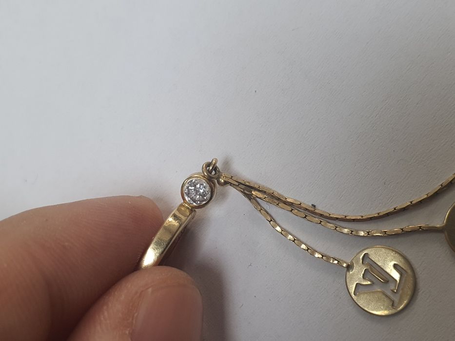 Златни дамски обеци Louis Vuitton 3.8гр. 585/14к.