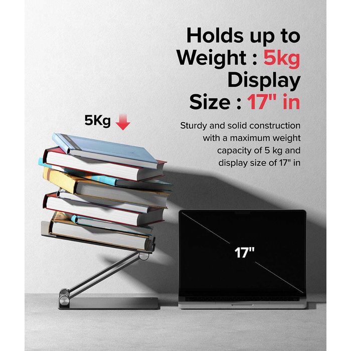 Stand universal laptop si telefon Ringke Outstanding Gri inchis