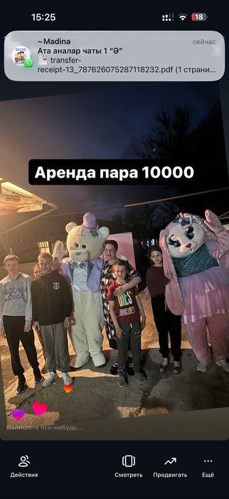 Аренда мишки тедди каскелен