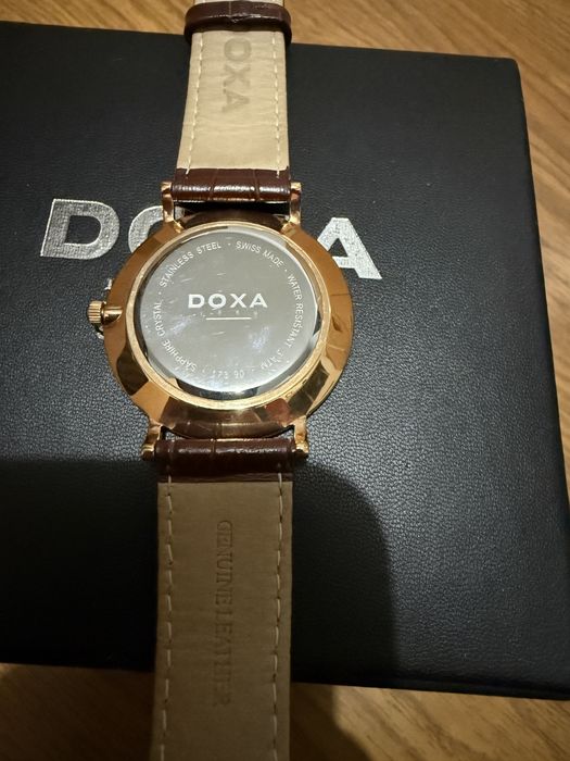 Ceas Doxa Barbatesc curea piele Sticla Safir