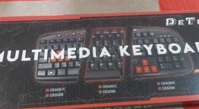 Мултимедийна клавиатура DeTech DE6087, USB, Кирилизирана, цвят черен