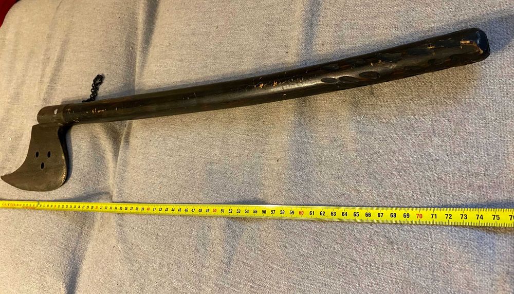 Arma de lupta medievala Battle Axe sec 15 germanica colectie vintage
