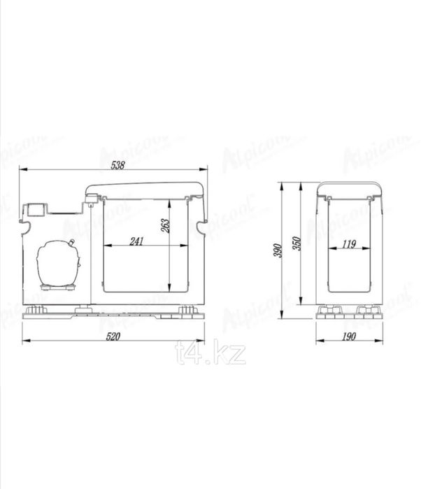 Автохолодильник подлокотник