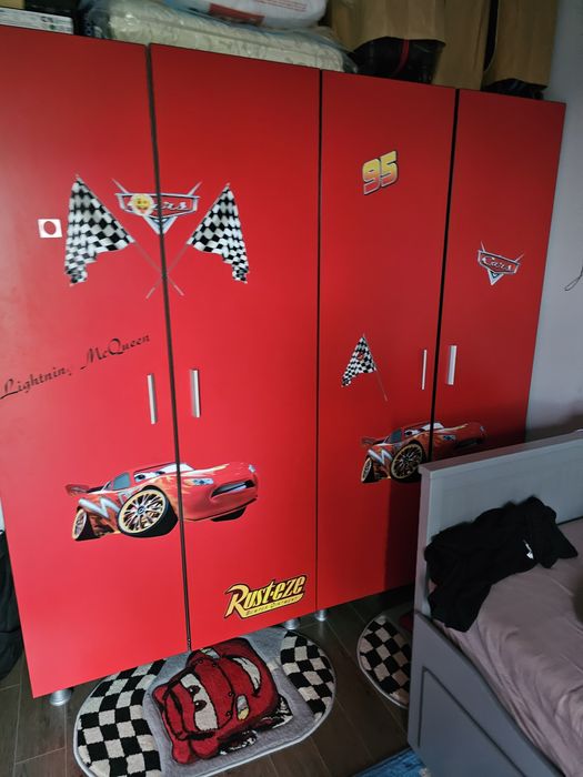 Dulap si comoda copiii Fulger Mcqueen