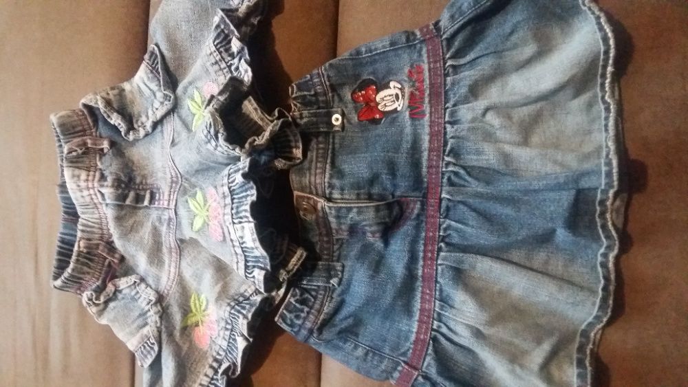 Дънкови поли и панталон за момиче 4-5г.