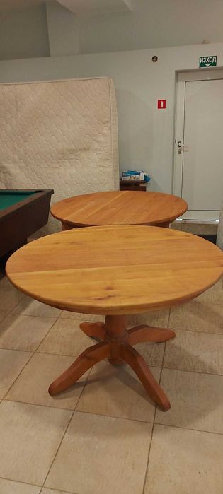 Масивни маси от череша ф130 см