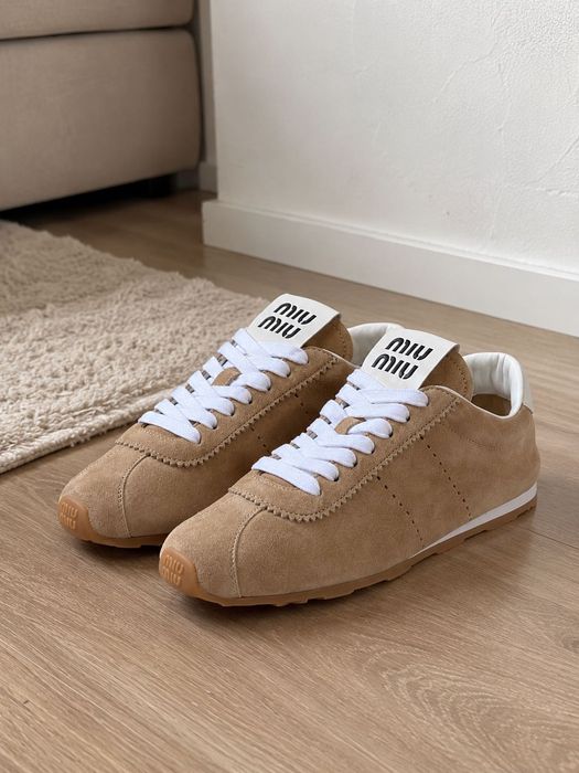 Miu Miu - plume suede sneakers