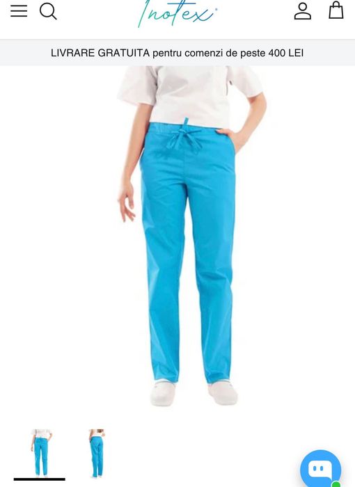 Pantalon personal medical,XL,52,Clio turcoaz, XL,  nou , ambalat