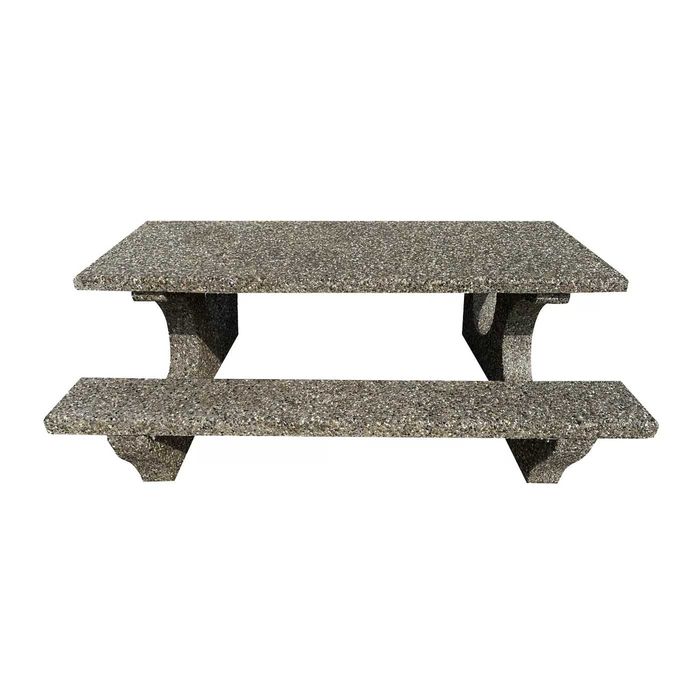 Set masa din beton Vlad cu banci aspect piatra naturala 190x150x74 cm