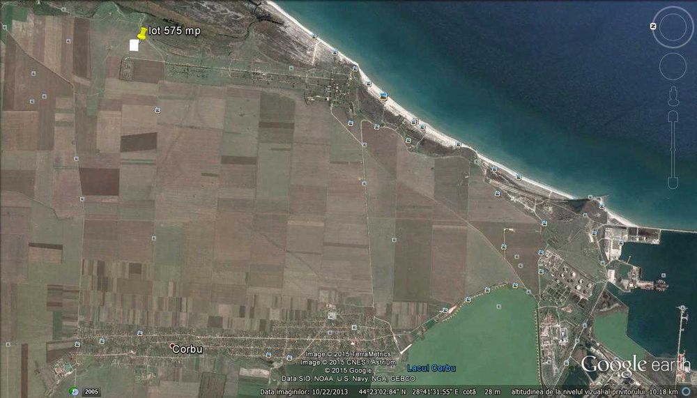 Particular 2 loturi  Corbu,Constanța cu vedere la mare posibil si rate