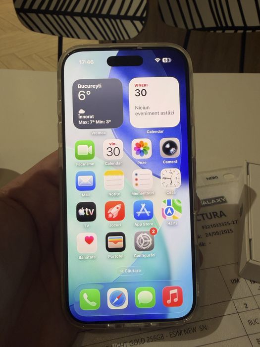 Schimb  iPhone Air 256 gb gold