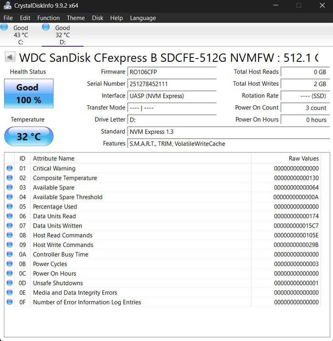 Card Sandisk CF Express 512GB NOU