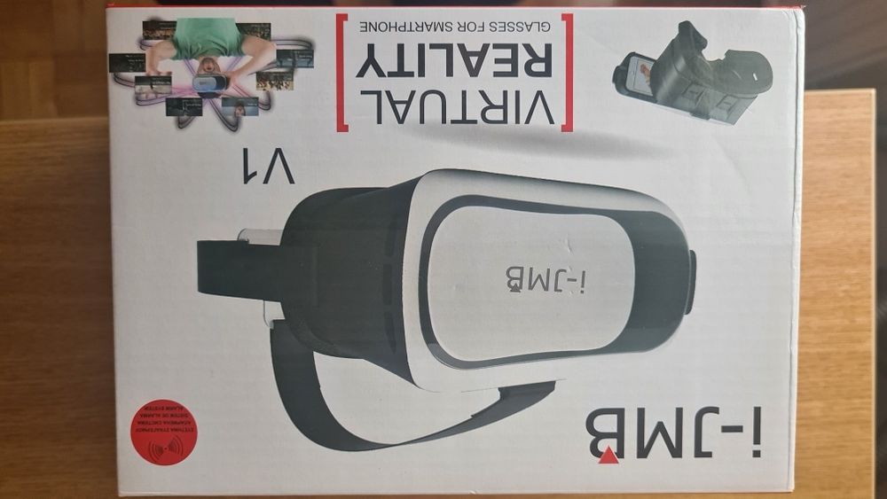 Ochelari VR pentru telefoane cu ecran de pana la 6", Alb / Negru