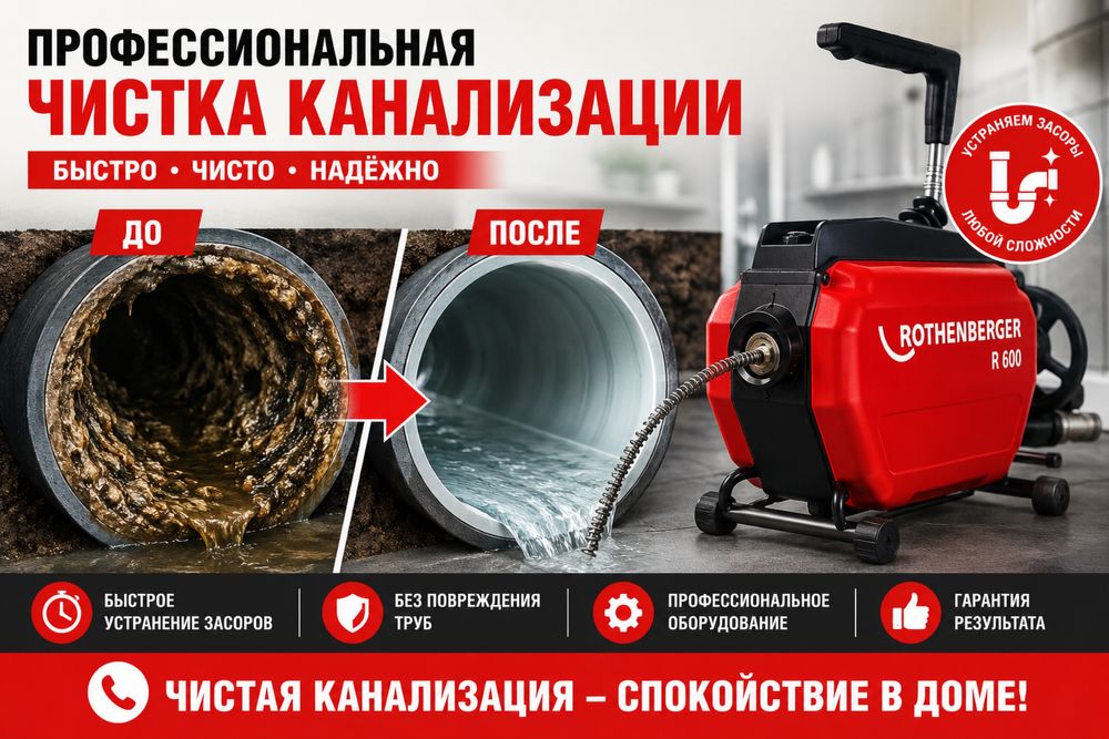 Чистка канализации/ тазарту