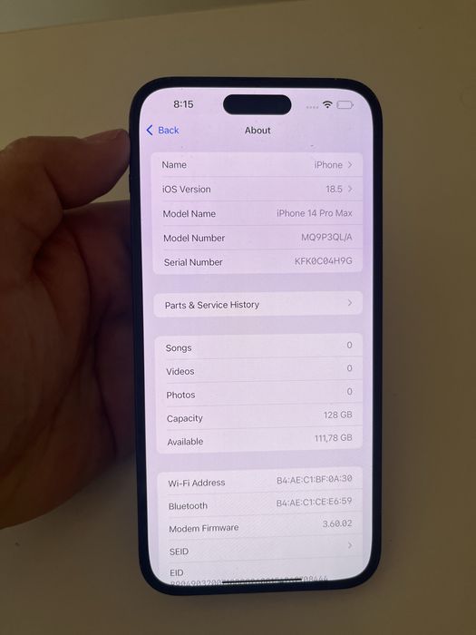 Iphone 14pro max 128GB 86% bat