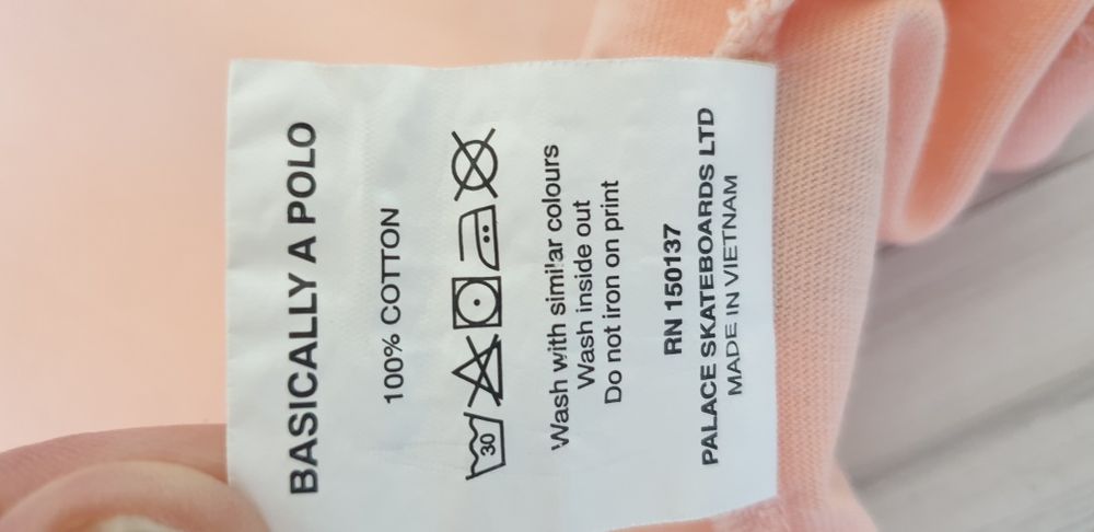 Palace Skateboards Basically A Polo Peach Mens Size M НОВО! ОРИГИНАЛ! Мъжка Тениска!