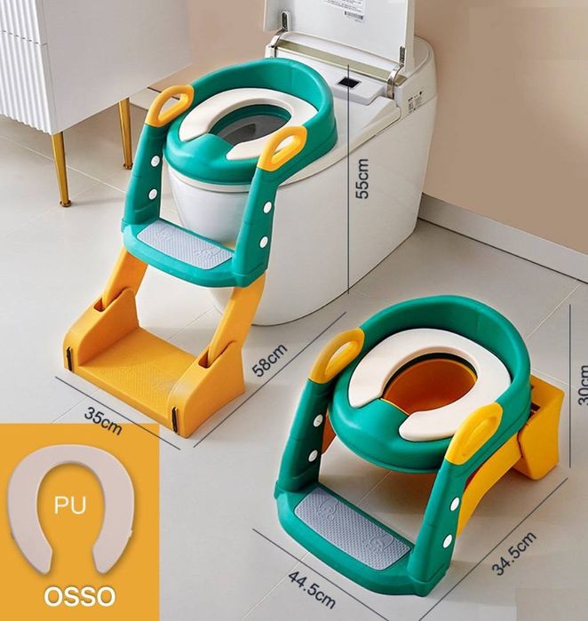 Детское сиденье для унитаза с лесенкой.