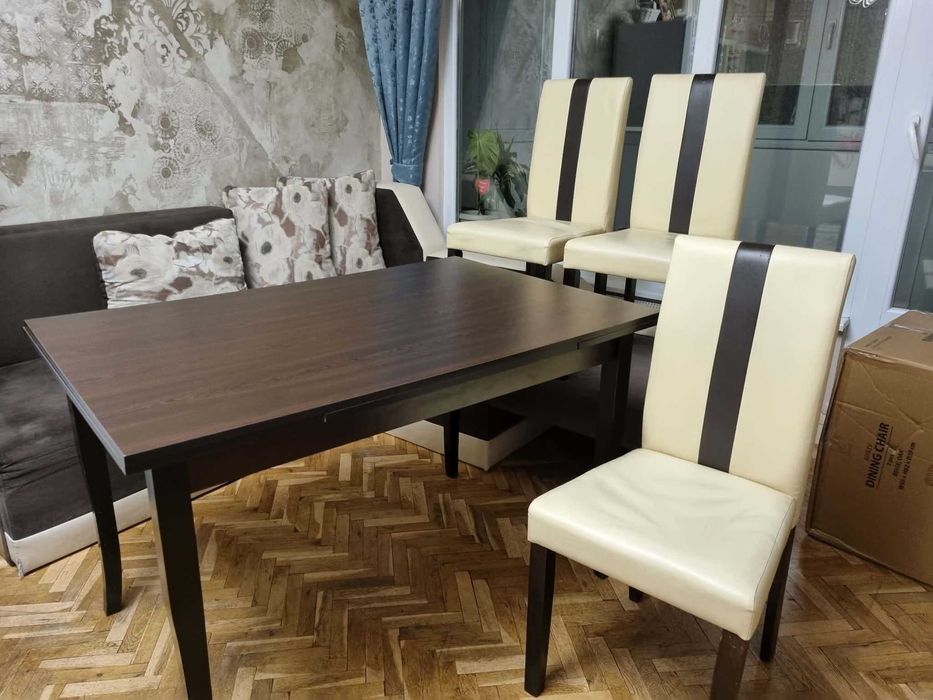 Трапезна маса Дони 80/120 см. с 4 стола