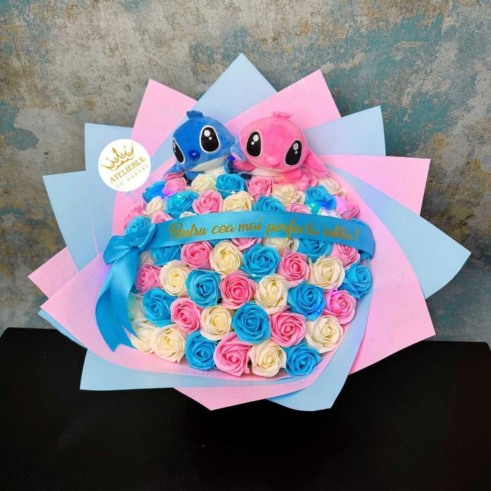 Buchete Trandafiri Sapun cu Stitch | Livrare oriunde