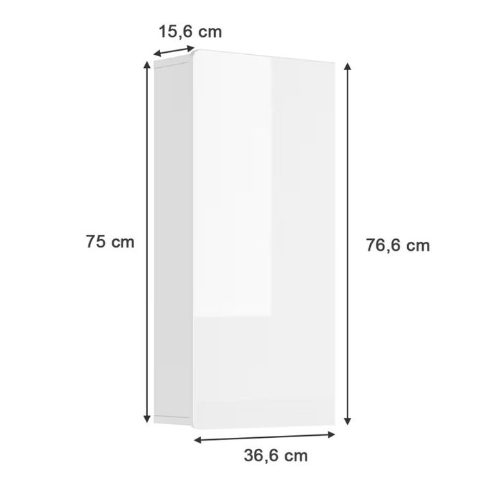Стенен бял шкаф 4724