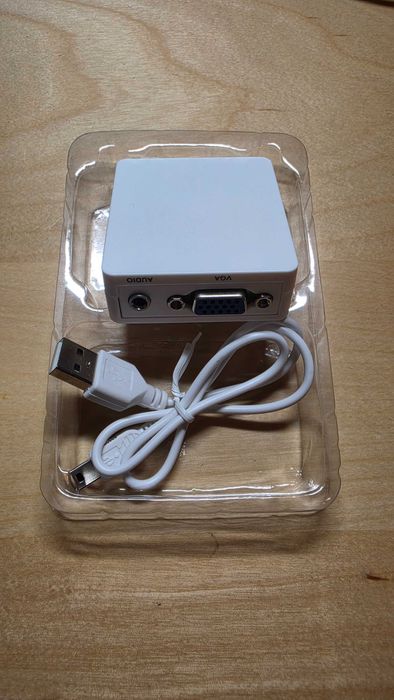 Convertor VGA la HDMI adaptor VGA2HDMI Full HD 1080p audio monitor TV proiector laptop PC convertor activ nou
