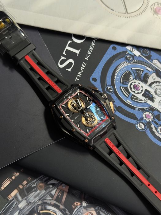 Cvstos Challenge Chrono GMT Black Steel / Red Dial – Limited Edition – 45mm – 2026 – Пълен комплект