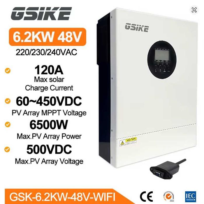 Invertor solar 6,2 kw 48v wifi