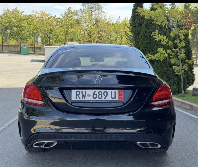 AMG Line Дифузьор за Мерцедес/Mercedes C W205 Седан Shadow line