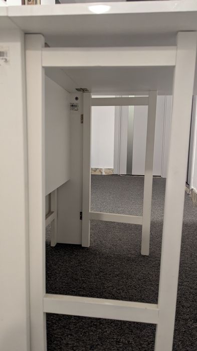 Masă pliabilă pal alb lucios