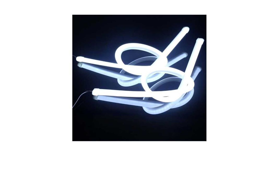Lumini de zi DRL banda, tub neon flexibil led pozitii universale 60cm