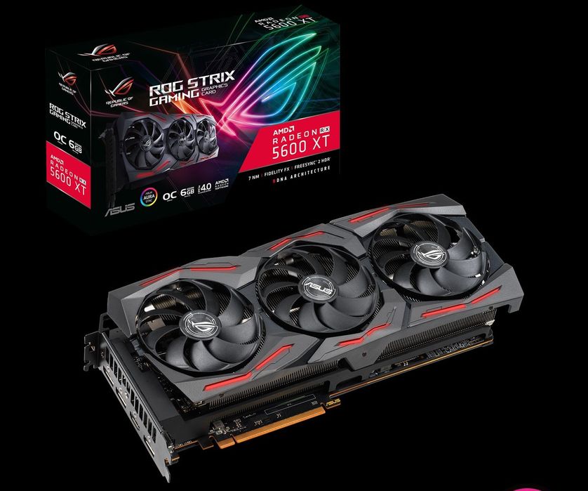 ASUS ROG Strix RX 5600 XT 6GB, 3 кулера, состояние отличное
