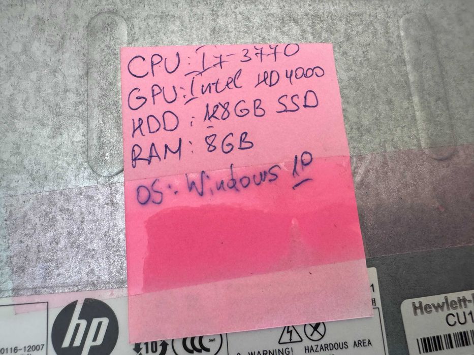 Компютър - HP CPU i7-3770/GPU intel HD4000 / HDD128BG SSD/ RAM8GB/ Windows 10 №3