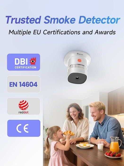 Set 5 Senzori Fum Heiman Mini - 10 Ani Baterie - HS1SA