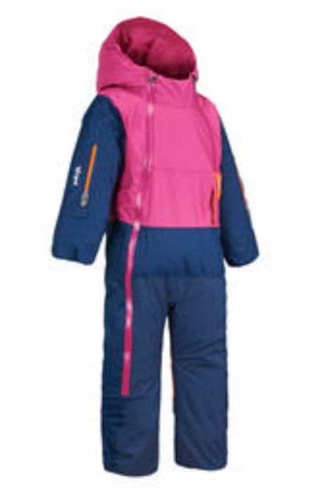 Costum săniuș/schi XWARM PULL'N FIT Roz-Albastru Bebe