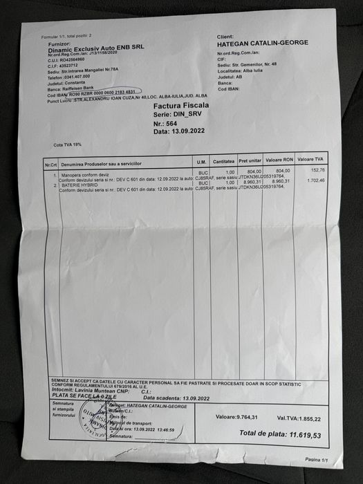 De vanzare Toyota Prius G3