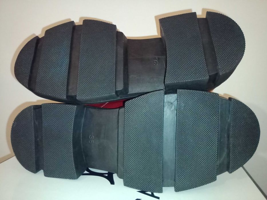 Ghete Luca di Gioia piele naturala, rosii