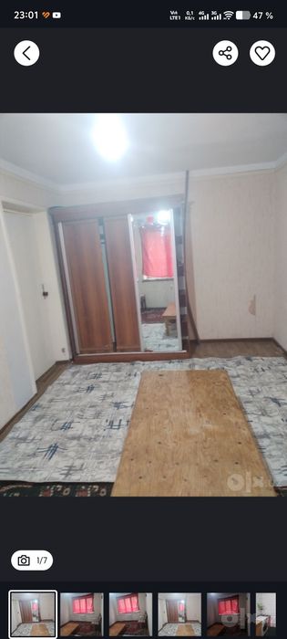 ТТЗ2 БОЗОР томонда 1хонали оила, болла ёки кизларга квартира