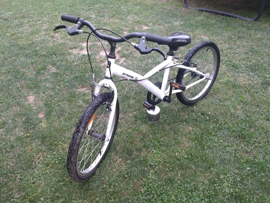 Bicicletă copii B'Twin, roți 20", albă