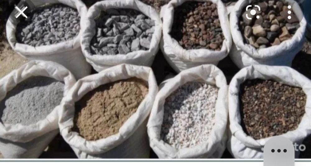 Песок балласт щебень отсев в мешках