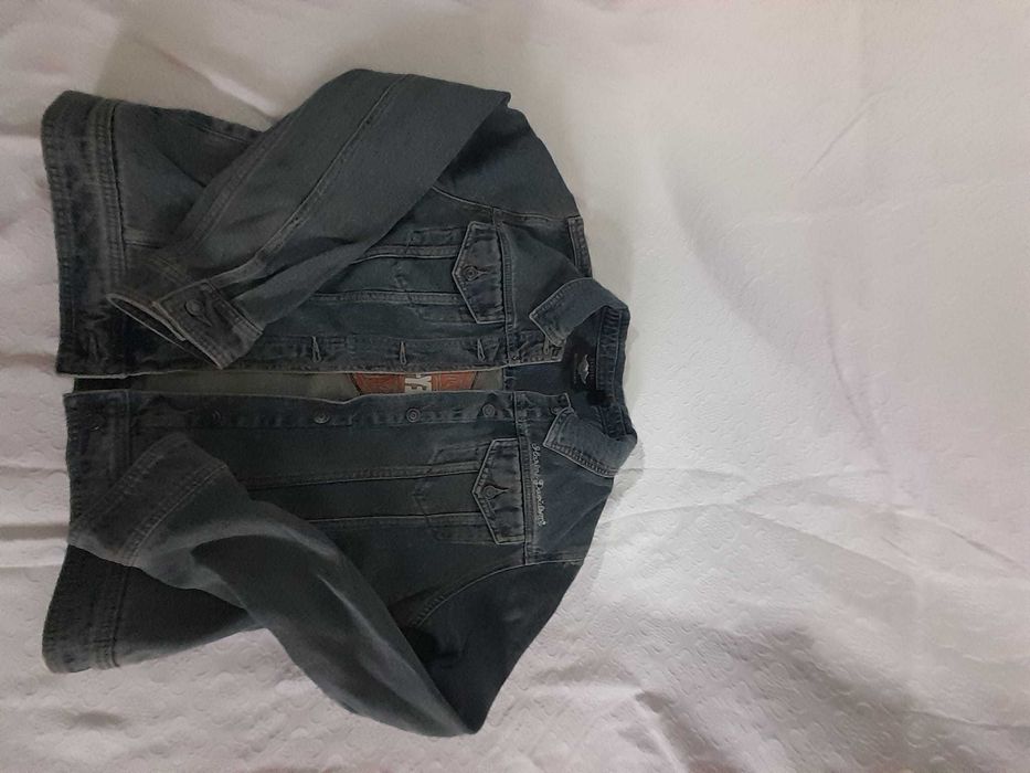 geaca de blugi Harley Davidson (dama) + pantaloni piele (dama) + casca