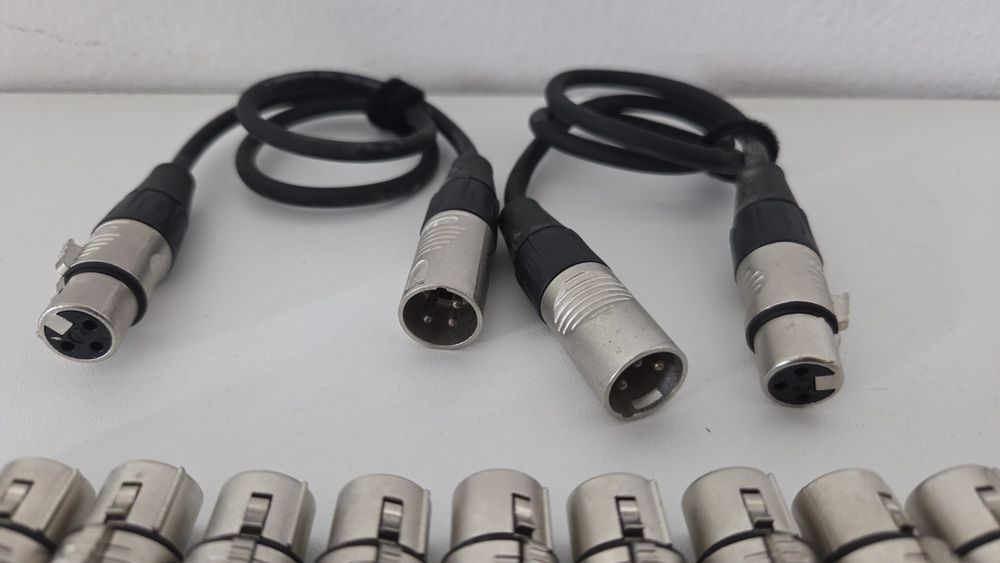 Mufe XLR si 2 cabluri microfon XLR