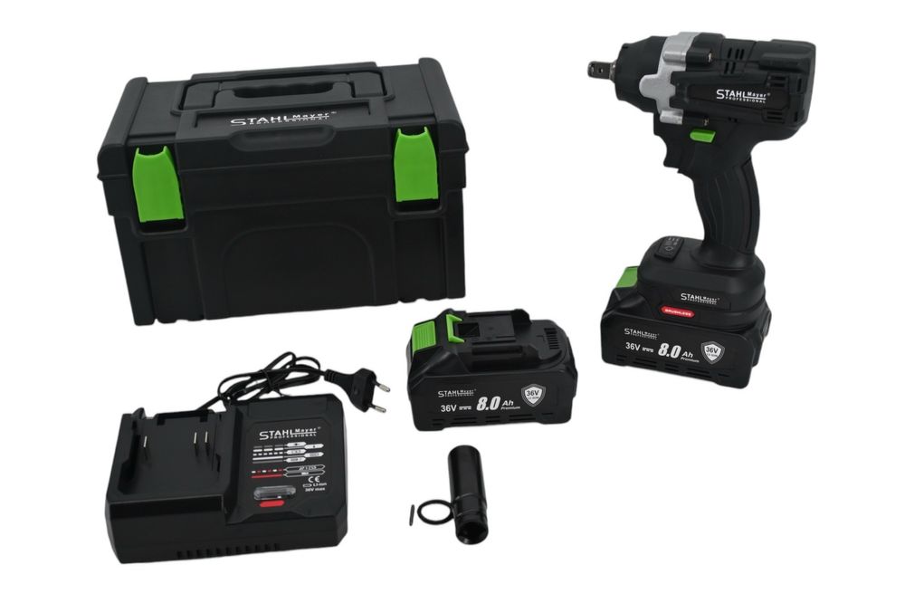 Акумулаторен ударен комбиниран гайковерт StahlMayer 36V 8Ah 850 N/m