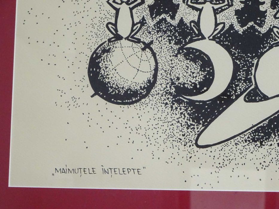 Tablou Ion Popescu Gopo ‘maimutele intelepte’| tus