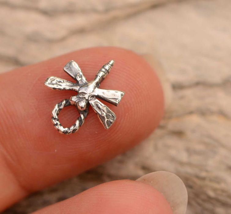 Сребърен медальон 925 водно конче – талисман за духовно израстване.