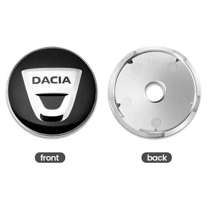set 4 capace dacia negre pentru jante aliaj