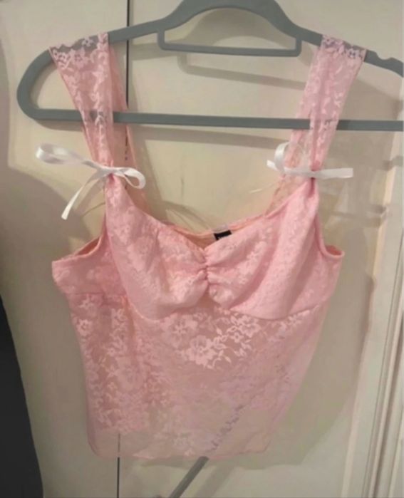 Bluza roz dantela